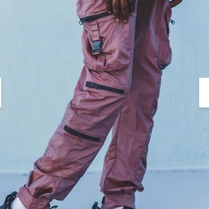 CARGO PANT - NYLON IRIDESCENT - 
CHAMELEON PINK -  SMALL - NEW